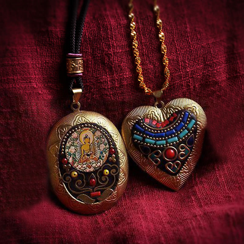 Buddha Stones Miedziany naszyjnik Kwan Yin Avalokitesvara Zakiram bogactwo - image 31