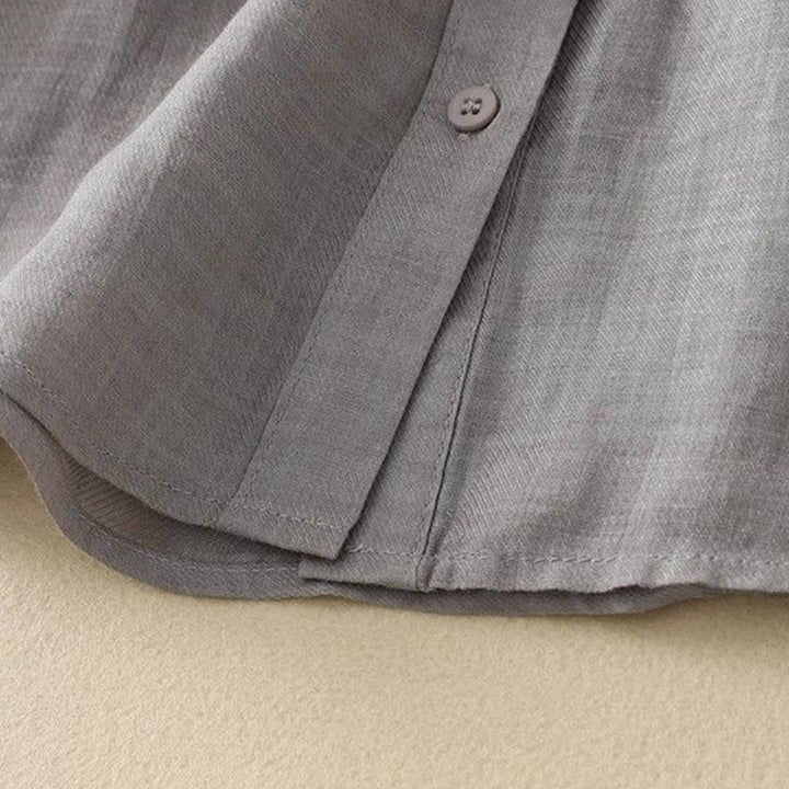 Buddha Stones Koszula damska z okrągłym dekoltem i guzikami, z rękawem trzy czwarte - image 3