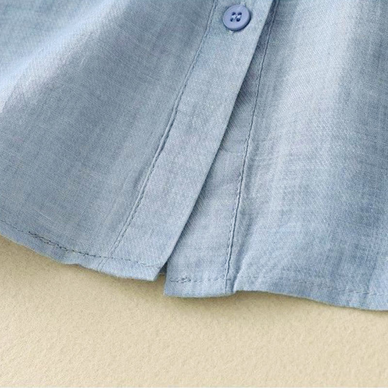 Buddha Stones Koszula damska z okrągłym dekoltem i guzikami, z rękawem trzy czwarte - image 8