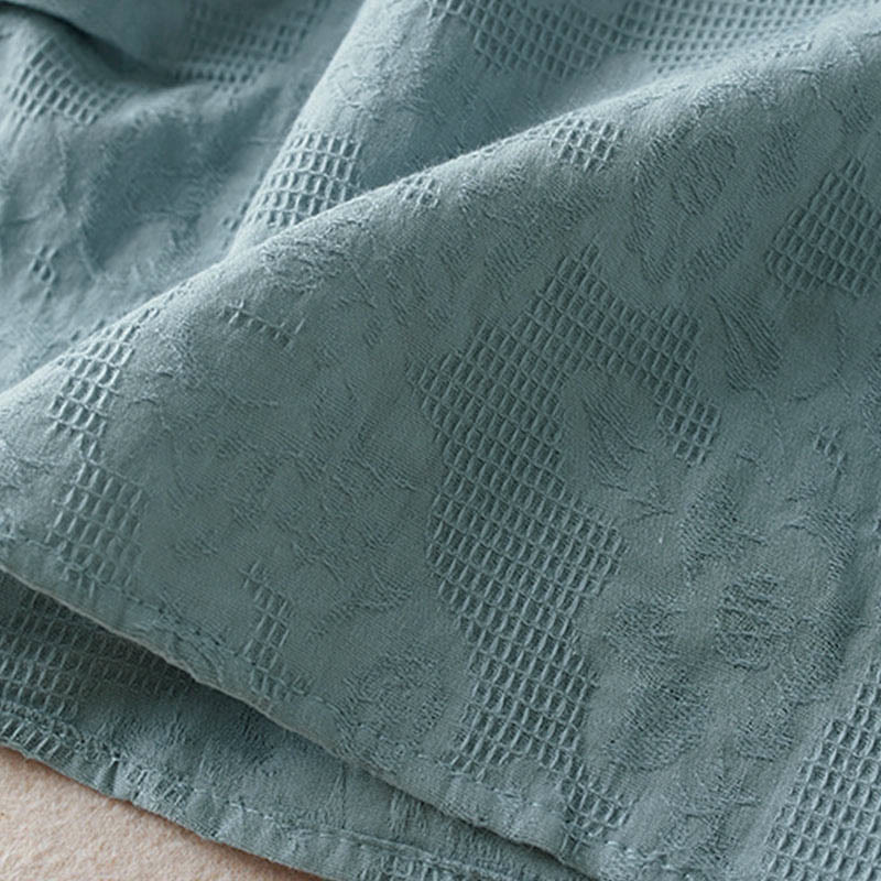 Buddha Stones Luźna damska bawełniana koszulka z klapami i kwiatowym wzorem - image 12