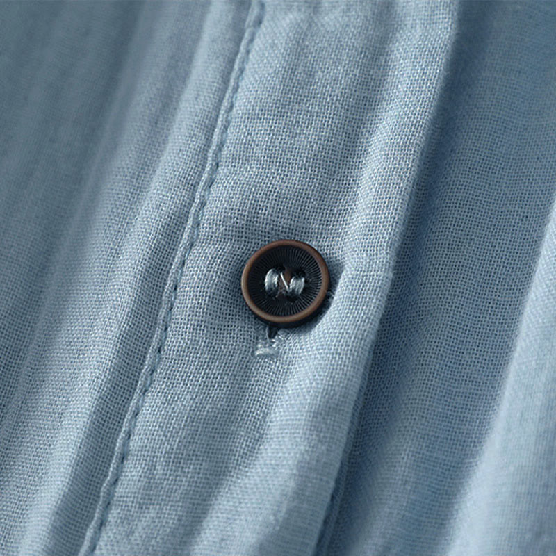 Buddha Stones Koszula damska z poliestru w jednolitym kolorze, z okrągłym dekoltem i długim rękawem - image 4