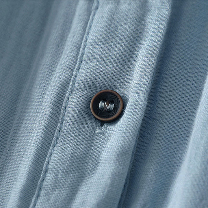 Buddha Stones Koszula damska z poliestru w jednolitym kolorze, z okrągłym dekoltem i długim rękawem - image 4