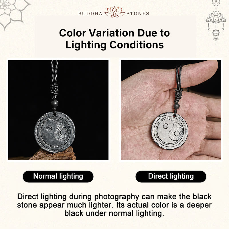 Naszyjnik z Buddha Stones , naturalny autentyczny kamień szungit, rzeźbiony, ochrona yin yang - image 4