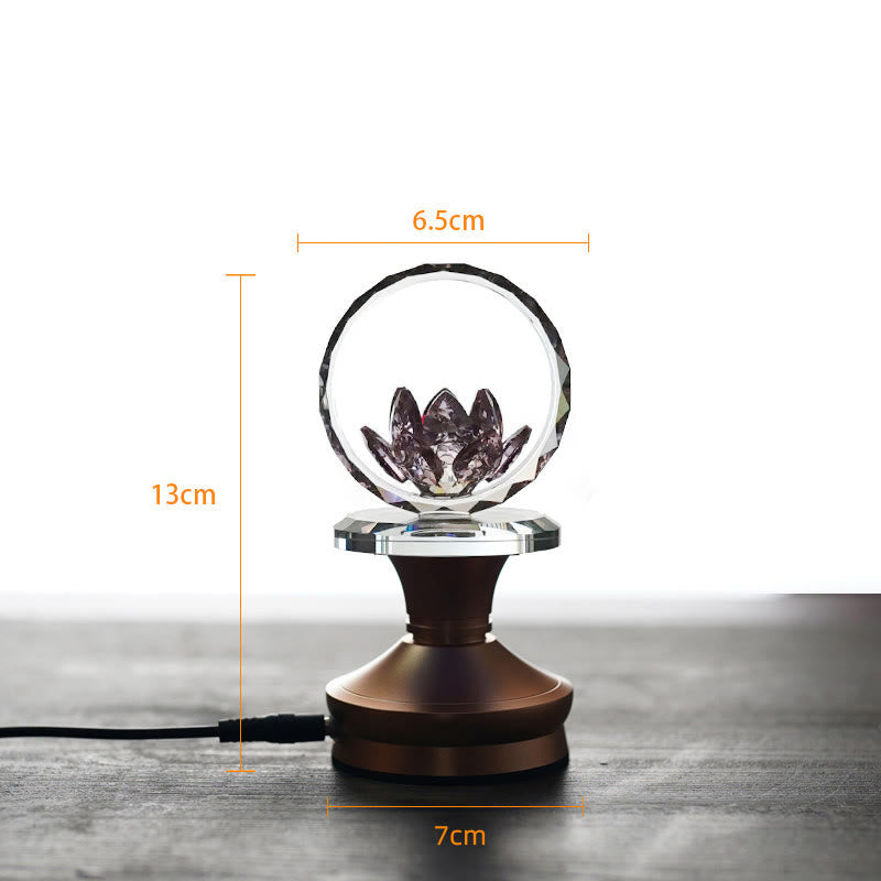 Buddha Stones Lotus Miedź Mosiądz Nowy Początek Dekoracja Domu - Podstawa ze stopu aluminium - 6,5*13*7 cm - Wtyczka - image 14