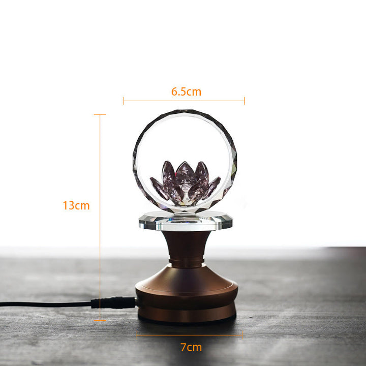 Buddha Stones Lotus Miedź Mosiądz Nowy Początek Dekoracja Domu - Podstawa ze stopu aluminium - 6,5*13*7 cm - Wtyczka - image 14
