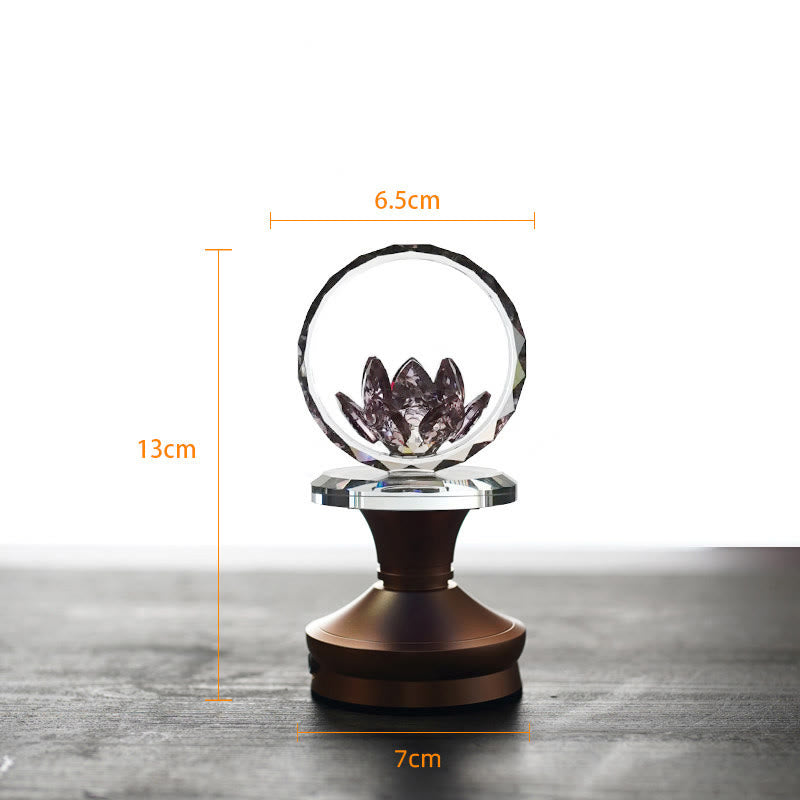 Buddha Stones Lotus Miedź Mosiądz Nowy Początek Dekoracja Domu - Podstawa ze stopu aluminium - 6,5*13*7 cm - Akumulatorowy - image 15