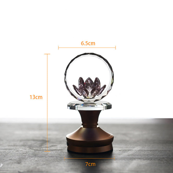 Buddha Stones Lotus Miedź Mosiądz Nowy Początek Dekoracja Domu - Podstawa ze stopu aluminium - 6,5*13*7 cm - Akumulatorowy - image 15