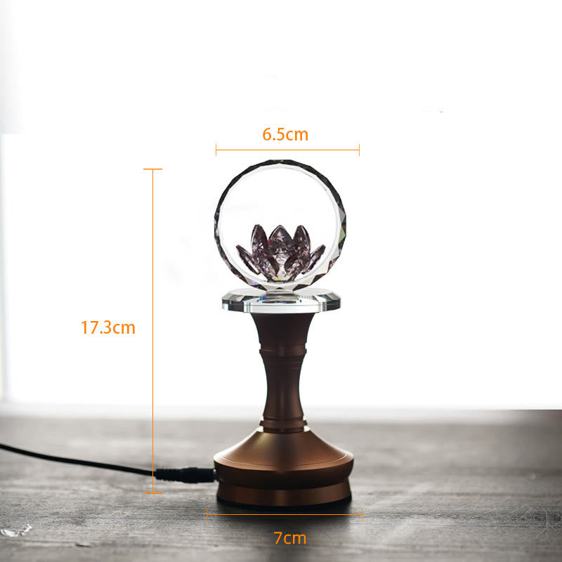 Buddha Stones Lotus Miedź Mosiądz Nowy Początek Dekoracja Domu - Podstawa ze stopu aluminium - 6,5*17,3*7 cm - Wtyczka - image 17