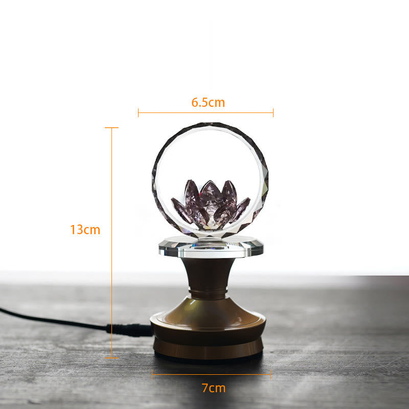 Buddha Stones Lotus Miedź Mosiądz Nowy Początek Dekoracja Domu - Podstawa miedziano-mosiężna - 6,5*13*7 cm - Wtyczka - image 21