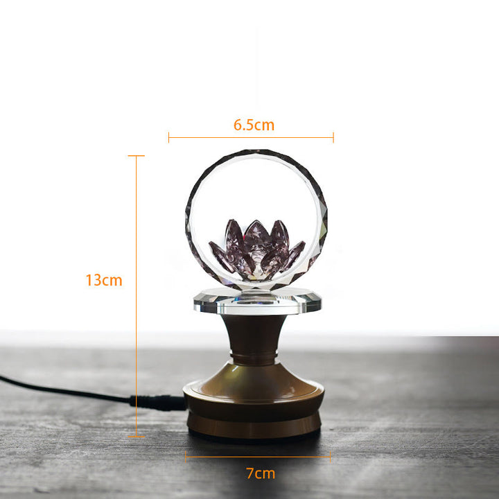 Buddha Stones Lotus Miedź Mosiądz Nowy Początek Dekoracja Domu - Podstawa miedziano-mosiężna - 6,5*13*7 cm - Wtyczka - image 21
