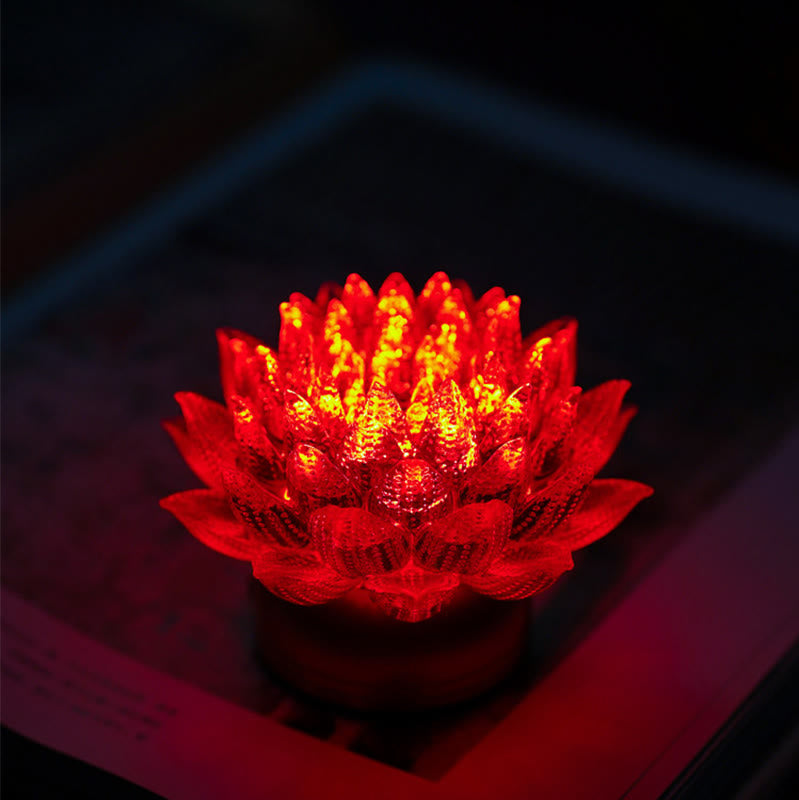 Buddha Stones Lotus Liuli Szkło Miedź Mosiądz Nowy Początek Dekoracja Domu - image 7