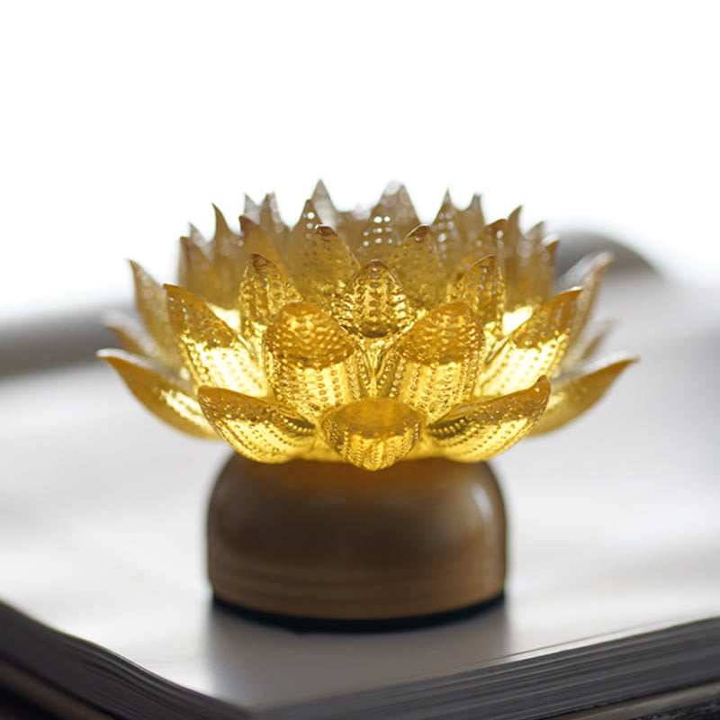 Buddha Stones Lotus Liuli Szkło Miedź Mosiądz Nowy Początek Dekoracja Domu - image 12