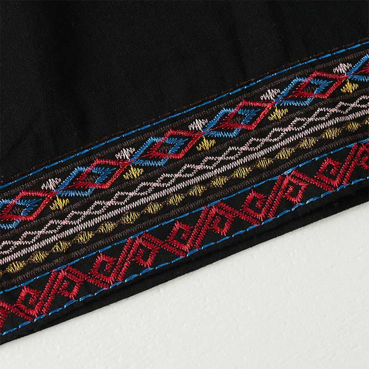 Spodnie damskie z szerokimi nogawkami i kieszeniami w gładkie, boho paski z motywem Buddha Stones - image 13