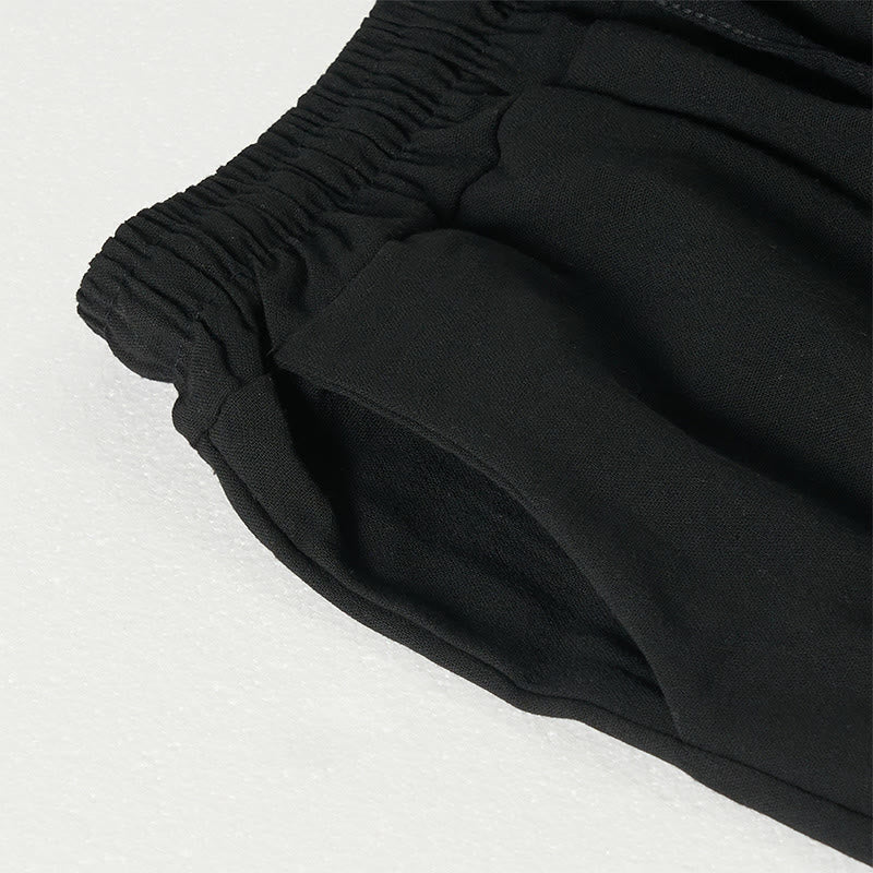 Spodnie damskie z szerokimi nogawkami i kieszeniami w gładkie, boho paski z motywem Buddha Stones - image 12