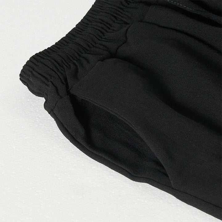 Spodnie damskie z szerokimi nogawkami i kieszeniami w gładkie, boho paski z motywem Buddha Stones - image 12