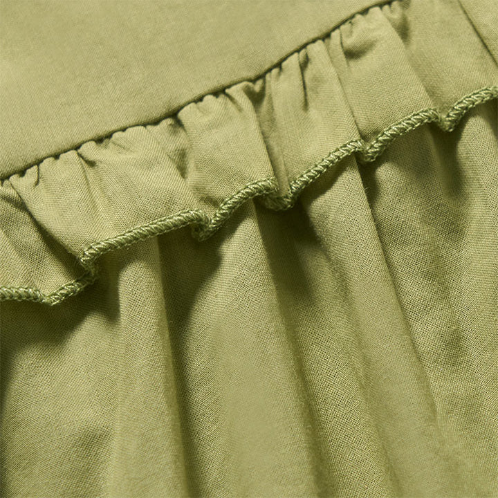 Buddha Stones Letnia, jednokolorowa, damska koszula z krótkim rękawem i dekoltem w serek, zapinana na ozdobne guziki - image 10