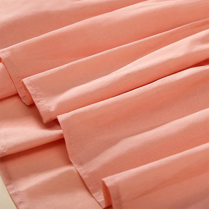 Buddha Stones Letnia, jednokolorowa, damska koszula z krótkim rękawem i dekoltem w serek, zapinana na ozdobne guziki - image 19