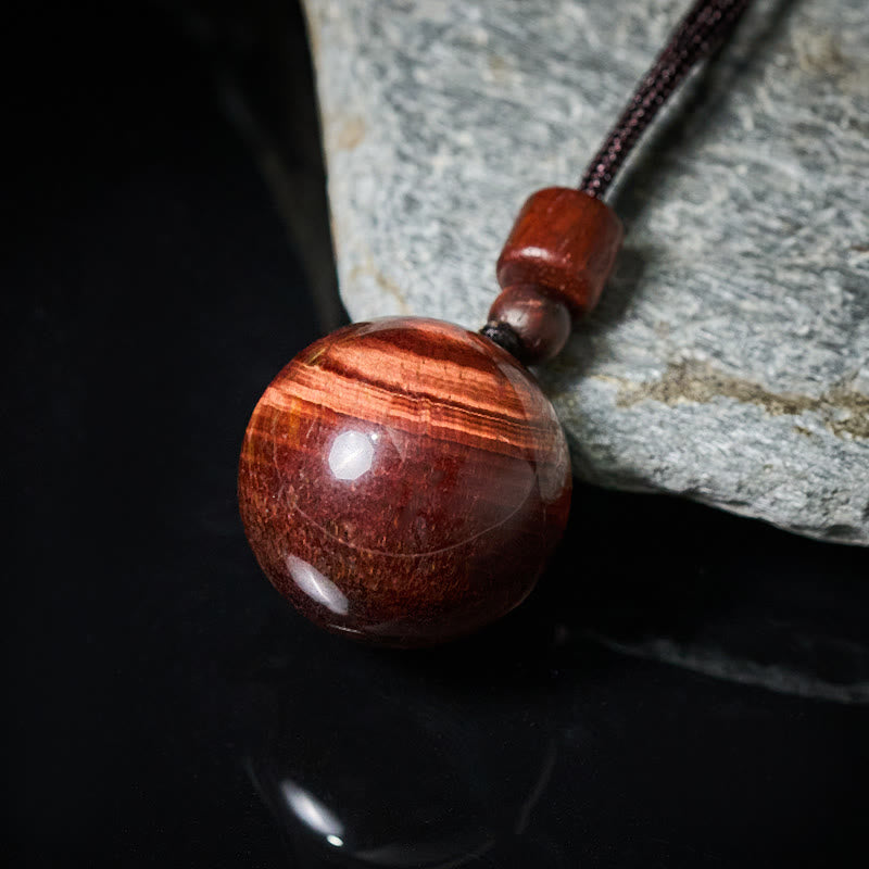 Buddha Stones Naszyjnik z kryształem w kolorze białym, różowym, tygrysim okiem i kwarcem dymnym - image 30