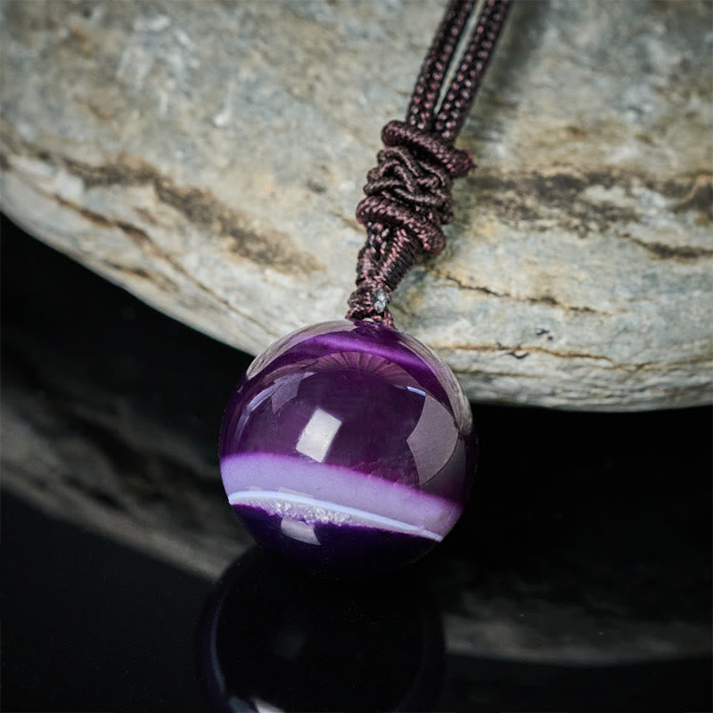 Buddha Stones Naszyjnik z ametystem, żółtym agatem, różnokolorowym kryształem agatu i lazurytem, ​​wisiorem z balansem i lapis lazuli - image 12
