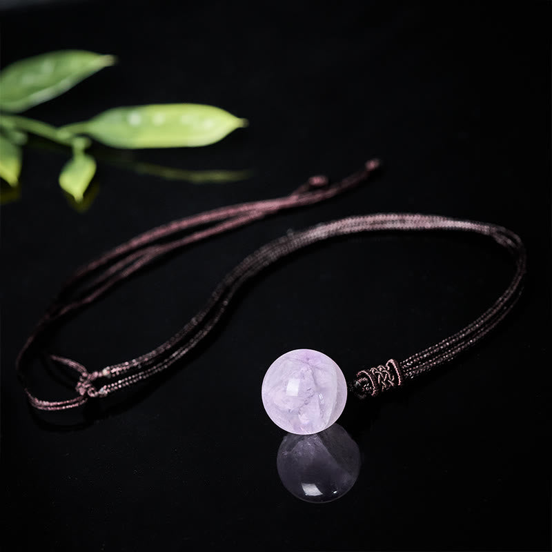 Buddha Stones Naszyjnik z ametystem, żółtym agatem, różnokolorowym kryształem agatu i lazurytem, ​​wisiorem z balansem i lapis lazuli - image 2