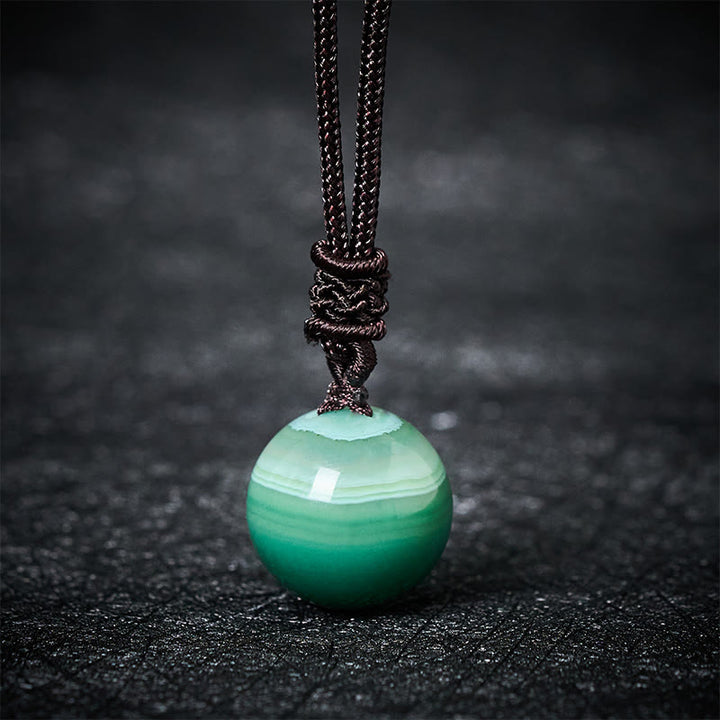 Buddha Stones Naszyjnik z ametystem, żółtym agatem, różnokolorowym kryształem agatu i lazurytem, ​​wisiorem z balansem i lapis lazuli - Agat zielony - image 7