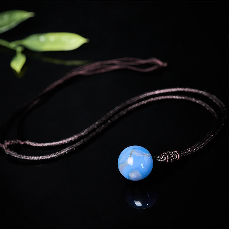 Buddha Stones Naszyjnik z ametystem, żółtym agatem, różnokolorowym kryształem agatu i lazurytem, ​​wisiorem z balansem i lapis lazuli - image 17