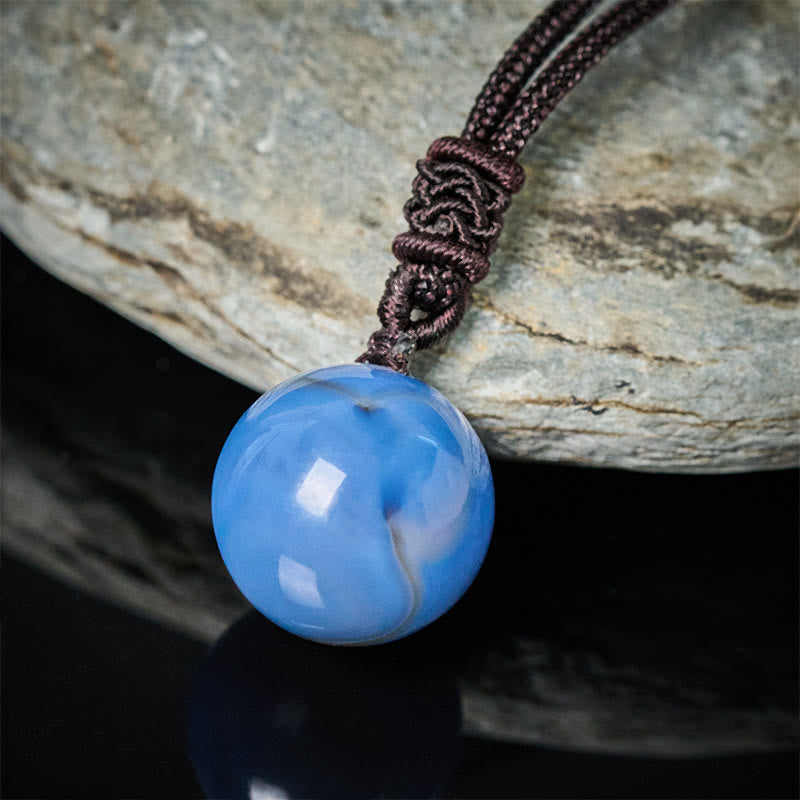 Buddha Stones Naszyjnik z ametystem, żółtym agatem, różnokolorowym kryształem agatu i lazurytem, ​​wisiorem z balansem i lapis lazuli - image 16
