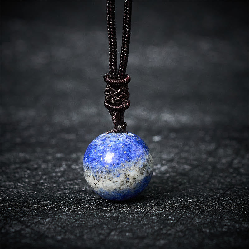 Buddha Stones Naszyjnik z ametystem, żółtym agatem, różnokolorowym kryształem agatu i lazurytem, ​​wisiorem z balansem i lapis lazuli - Lazuryt - image 23