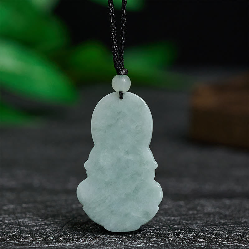 Buddha Stones Naszyjnik harmonii Jade Kwan Yin Avalokitesvara - image 4