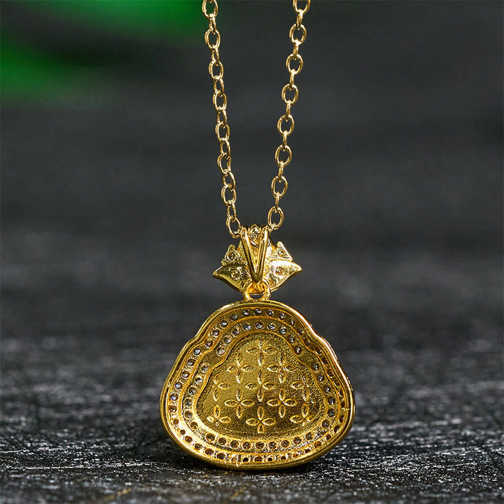 Buddha Stones Naszyjnik z jadeitu z śmiejącym się Buddą, zapewniający pomyślność i szczęście - image 4