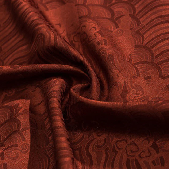 Buddha Stones Letnia męska koszulka z krótkim rękawem w stylu retro z trzaskiem i wzorem chmur - image 23