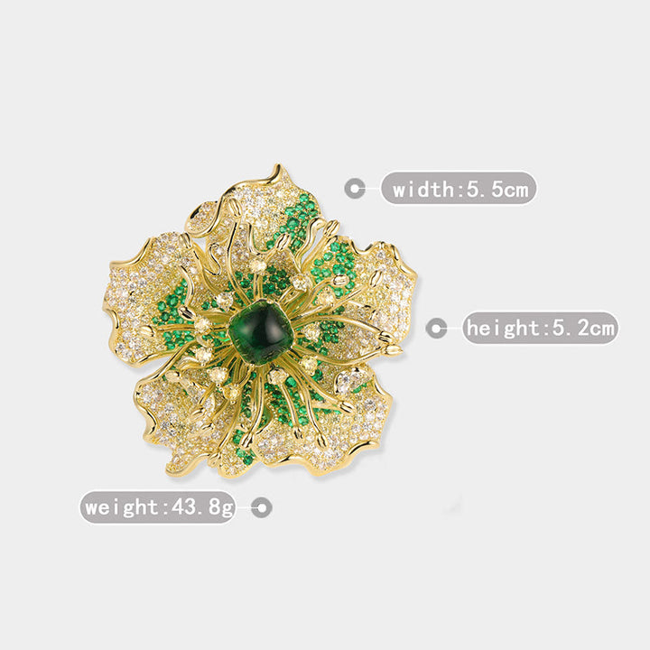 Buddha Stones Broszka miedziana "Kwiat piwonii: dobrobyt" - image 11