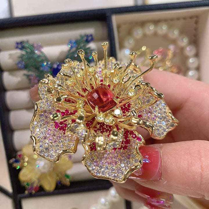 Buddha Stones Broszka miedziana "Kwiat piwonii: dobrobyt" - image 4