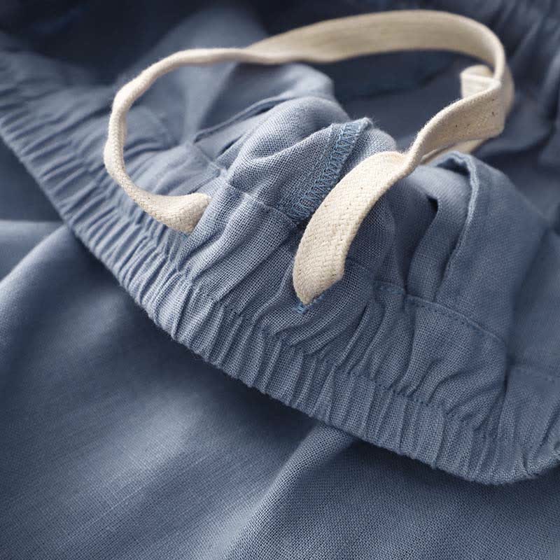 Buddha Stones Letnie, proste, elastyczne spodnie damskie z mankietami w dwóch kolorach, skrócone, zwężane, z kieszeniami - image 2