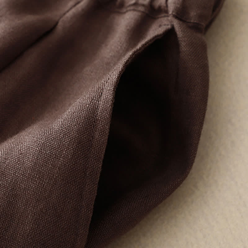 Buddha Stones Letnie, proste, elastyczne spodnie damskie z mankietami w dwóch kolorach, skrócone, zwężane, z kieszeniami - image 13