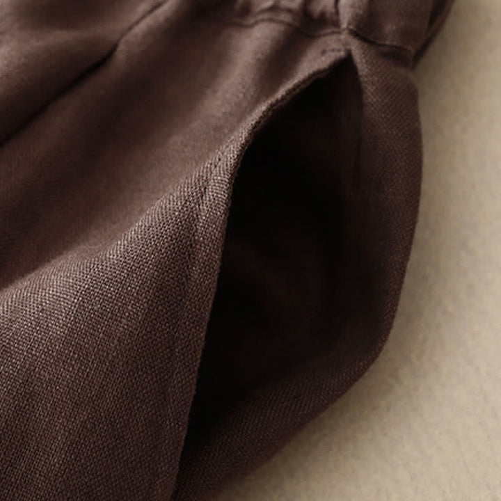 Buddha Stones Letnie, proste, elastyczne spodnie damskie z mankietami w dwóch kolorach, skrócone, zwężane, z kieszeniami - image 13