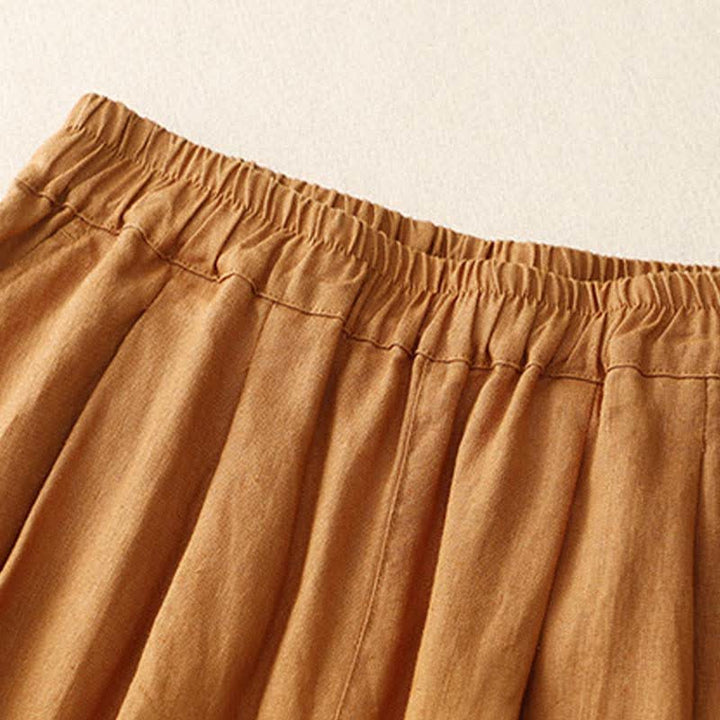 Buddha Stones Letnie, proste, elastyczne spodnie damskie z mankietami w dwóch kolorach, skrócone, zwężane, z kieszeniami - image 18