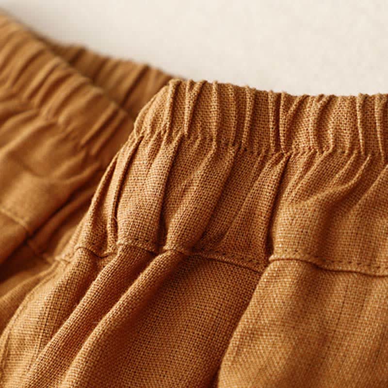 Buddha Stones Letnie, proste, elastyczne spodnie damskie z mankietami w dwóch kolorach, skrócone, zwężane, z kieszeniami - image 20