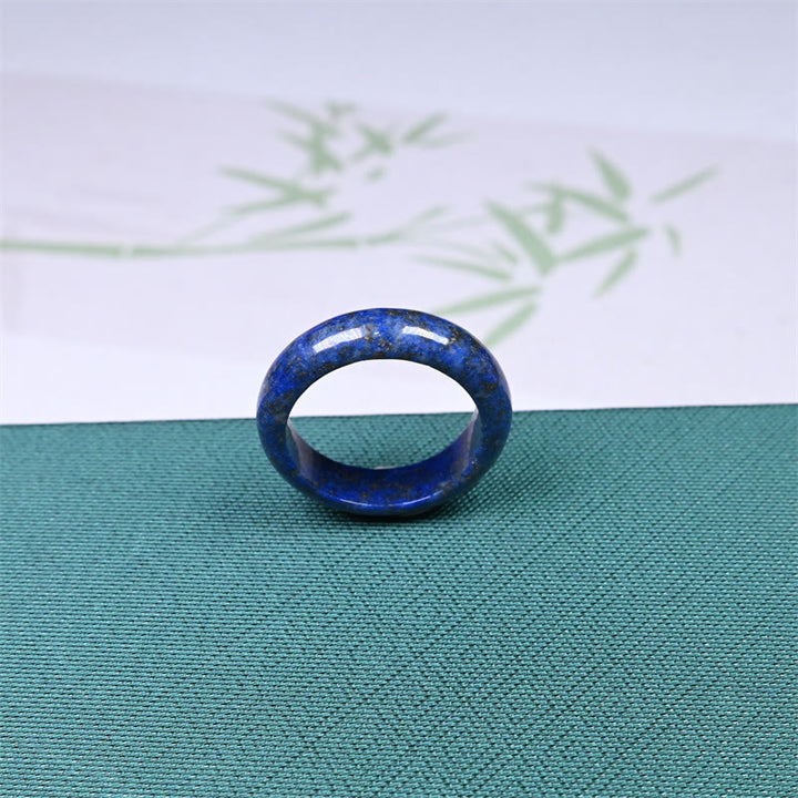 Buddha Stones Pierścionek z naturalnym lazurytem i lapis lazuli do pielęgnacji ciała - image 3