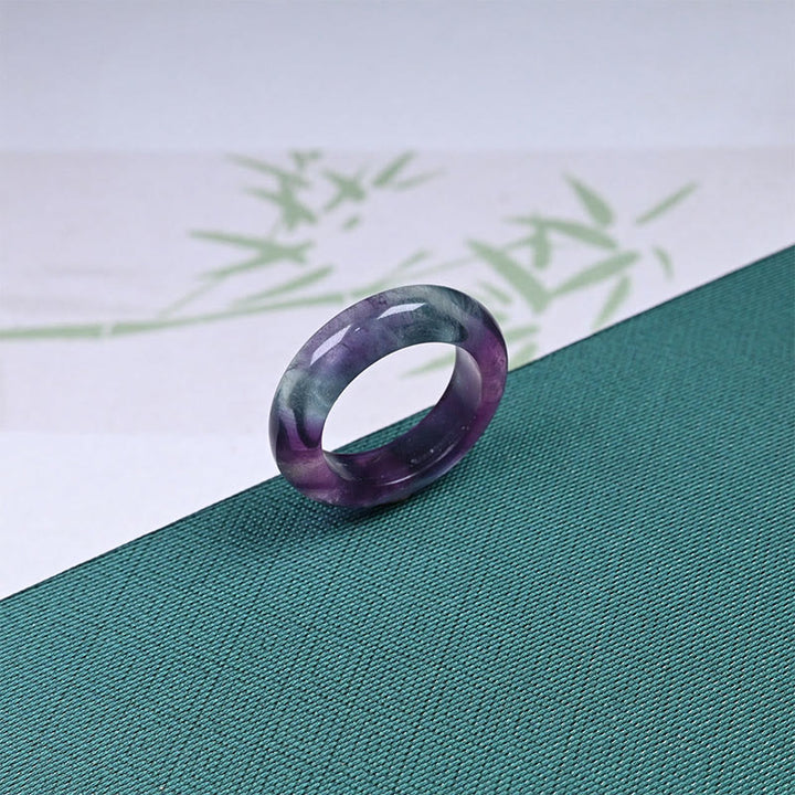 Pierścień ochronny z naturalnego fluorytu z Buddha Stones - Fluoryt - 20 mm - image 1