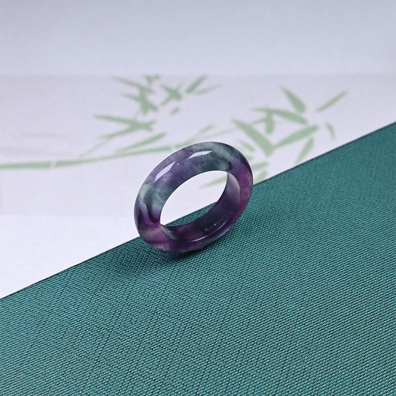 Pierścień ochronny z naturalnego fluorytu z Buddha Stones - Fluoryt - 20 mm - image 1