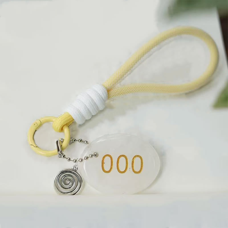 Buddha Stones 000 Anioł Numer Naturalny Biały Kryształ Uzdrawiający Brelok Wiszący Dekoracja - Biały kryształ - image 0