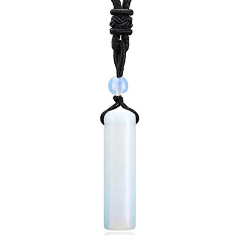 Buddha Stones Różnorodny kryształowy wisiorek z cylindrem i zielonym awenturynem z ametystem i kwarcem różowym - Opal (syntetyczny) - image 16