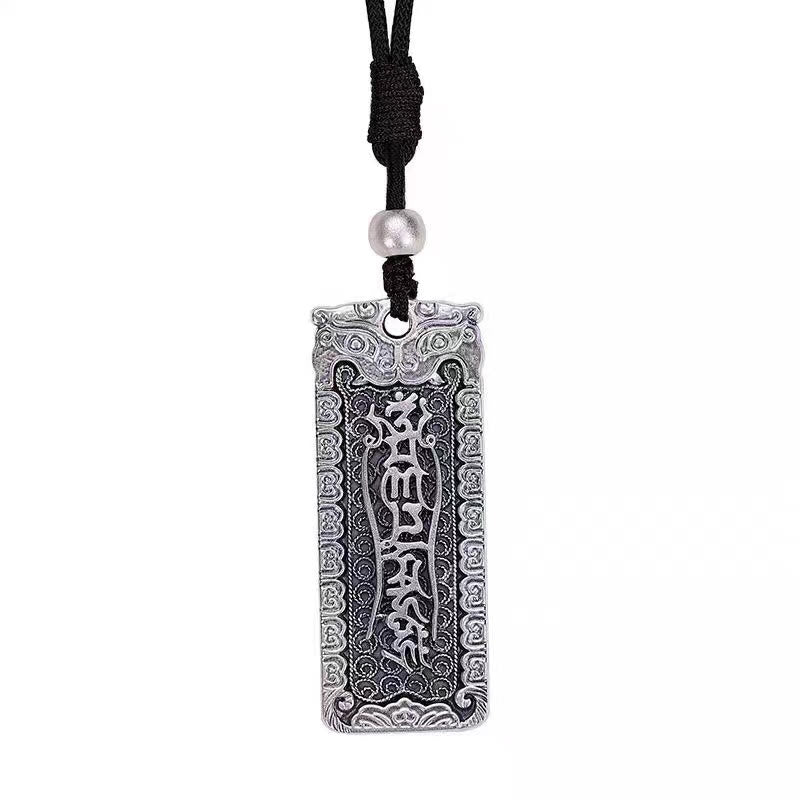 Buddha Stones Miedziany naszyjnik Namo Amitabha Om Mani Padme Hum Liny Wisiorek Mądrości - image 3