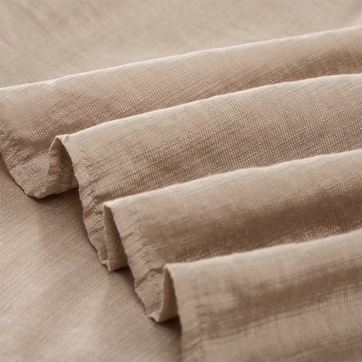 Buddha Stones Wiosenne koszulki damskie w stylu boho z haftowaną bawełną i lnem, z rękawami do łokcia - image 23