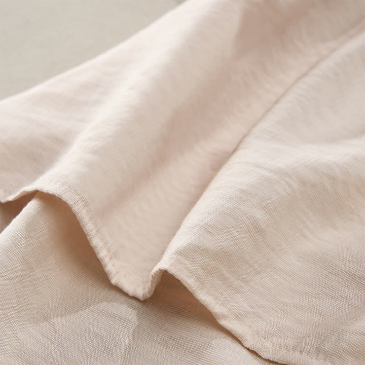 Buddha Stones Wiosenne koszulki damskie w stylu boho z haftowaną bawełną i lnem, z rękawami do łokcia - image 17