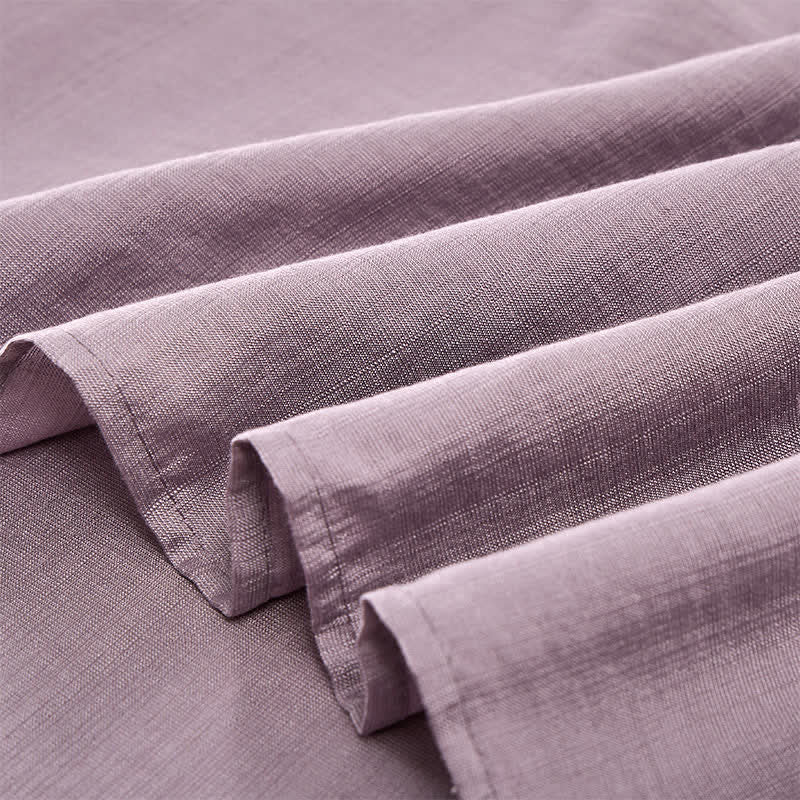 Buddha Stones Wiosenne koszulki damskie w stylu boho z haftowaną bawełną i lnem, z rękawami do łokcia - image 12