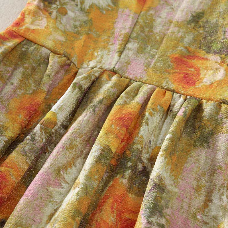 Buddha Stones Casual Plain Handmade Plaid Midi Dress Bawełniana sukienka bez rękawów z kieszeniami - image 21