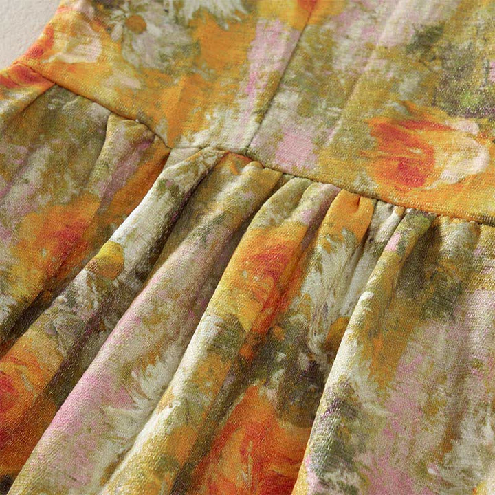 Buddha Stones Casual Plain Handmade Plaid Midi Dress Bawełniana sukienka bez rękawów z kieszeniami - image 21
