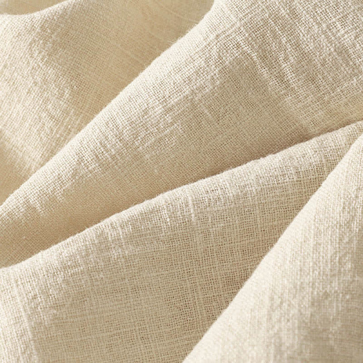 Buddha Stones Letnia damska koszula z krótkim rękawem i stójką z guzikami z bawełny - image 14